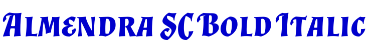 Almendra SC Bold Italic font